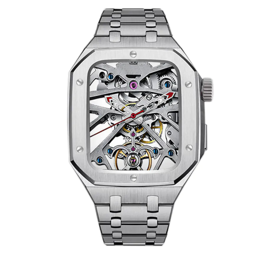 Silicone Armor Case for iWatch 7 with Steel Strap