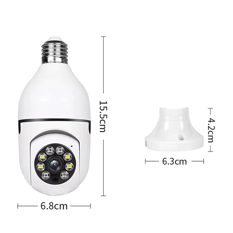 360° 1080P Light Bulb Camera Wi-Fi Smart Home Camera