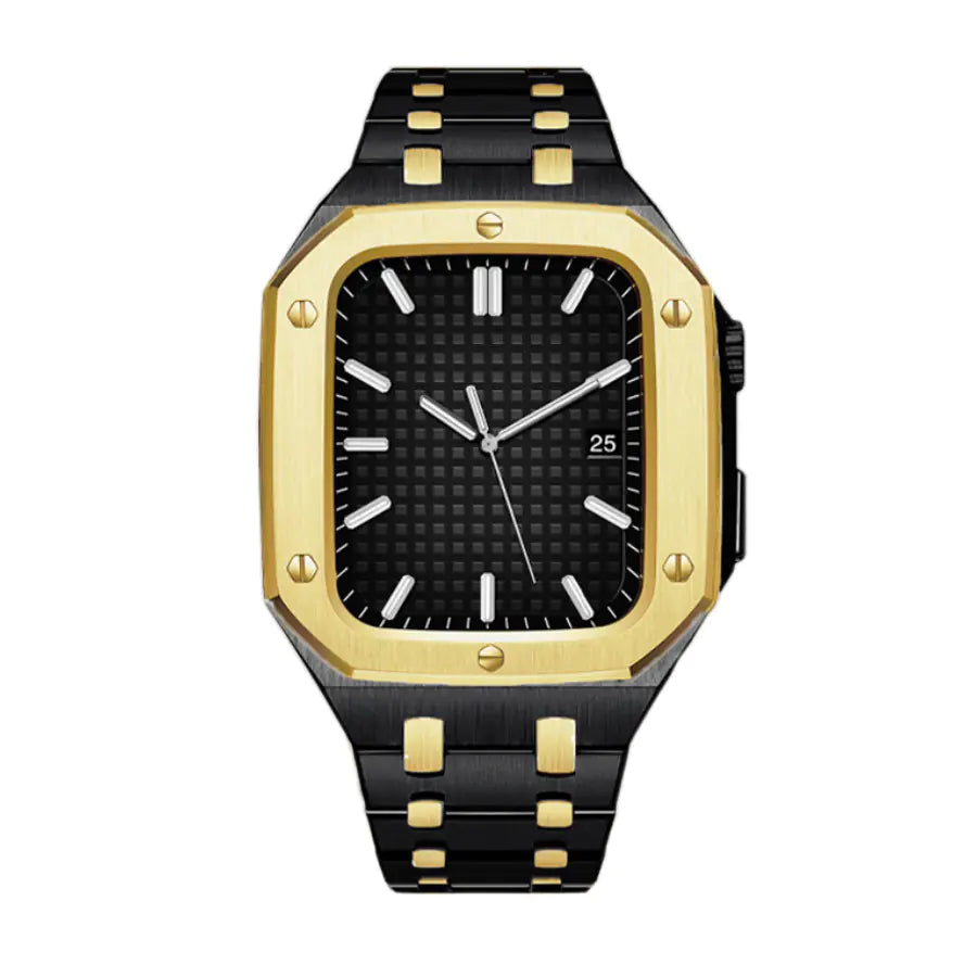 Silicone Armor Case for iWatch 7 with Steel Strap