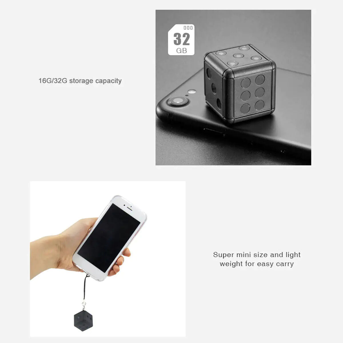 Mini Dice Smart Camera-Night Vision HD 1080P Motion Detect Cam