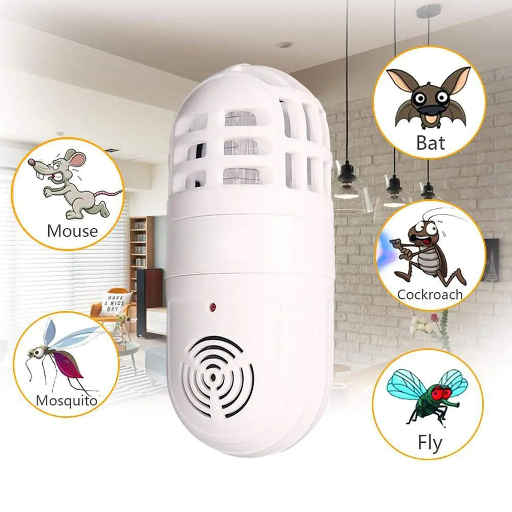 2-in-1 Ultrasonic Pest Repeller and Mosquito Light