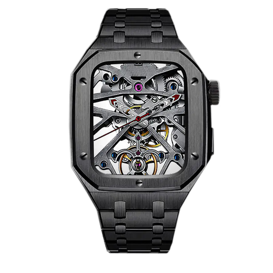 Silicone Armor Case for iWatch 7 with Steel Strap