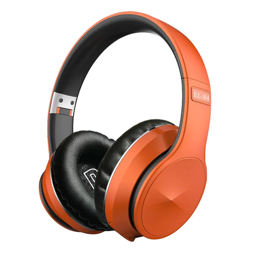zonbhitech Adult Wireless Bluetooth Headphones Noise Canceling Headphones Foldable Over Ear Headphones with Microphone Deep Bass for Cellphone Class Game Office Home Travel (Orange)