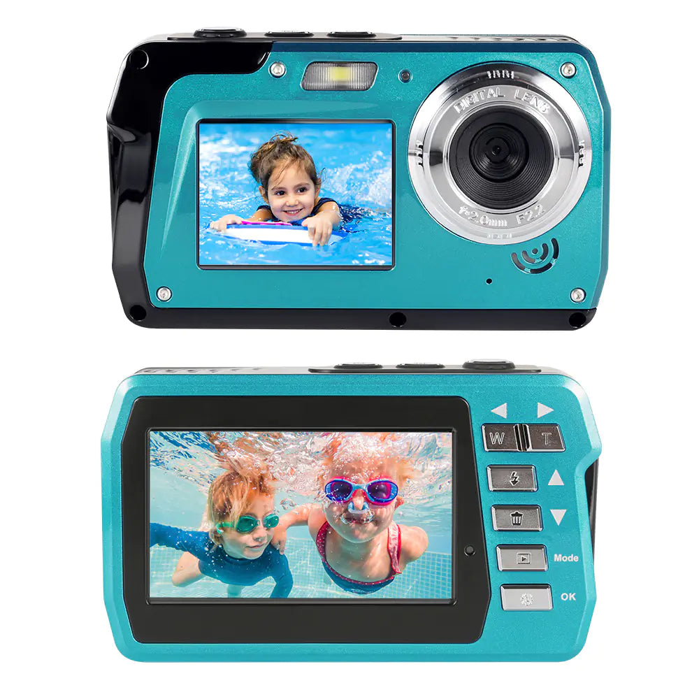 4K Digital Camera with Dual LCD Screens and Waterproof