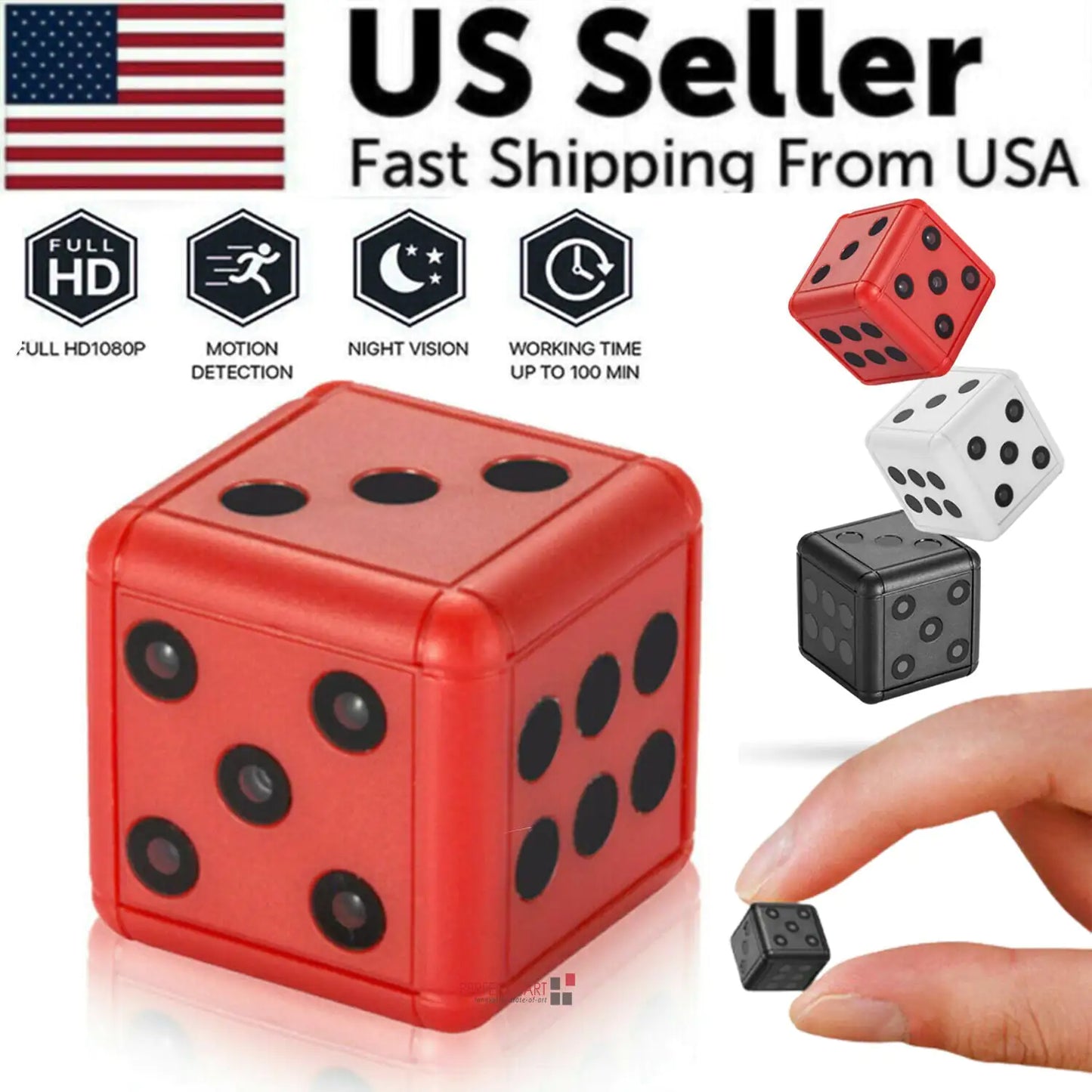 Mini Dice Smart Camera-Night Vision HD 1080P Motion Detect Cam