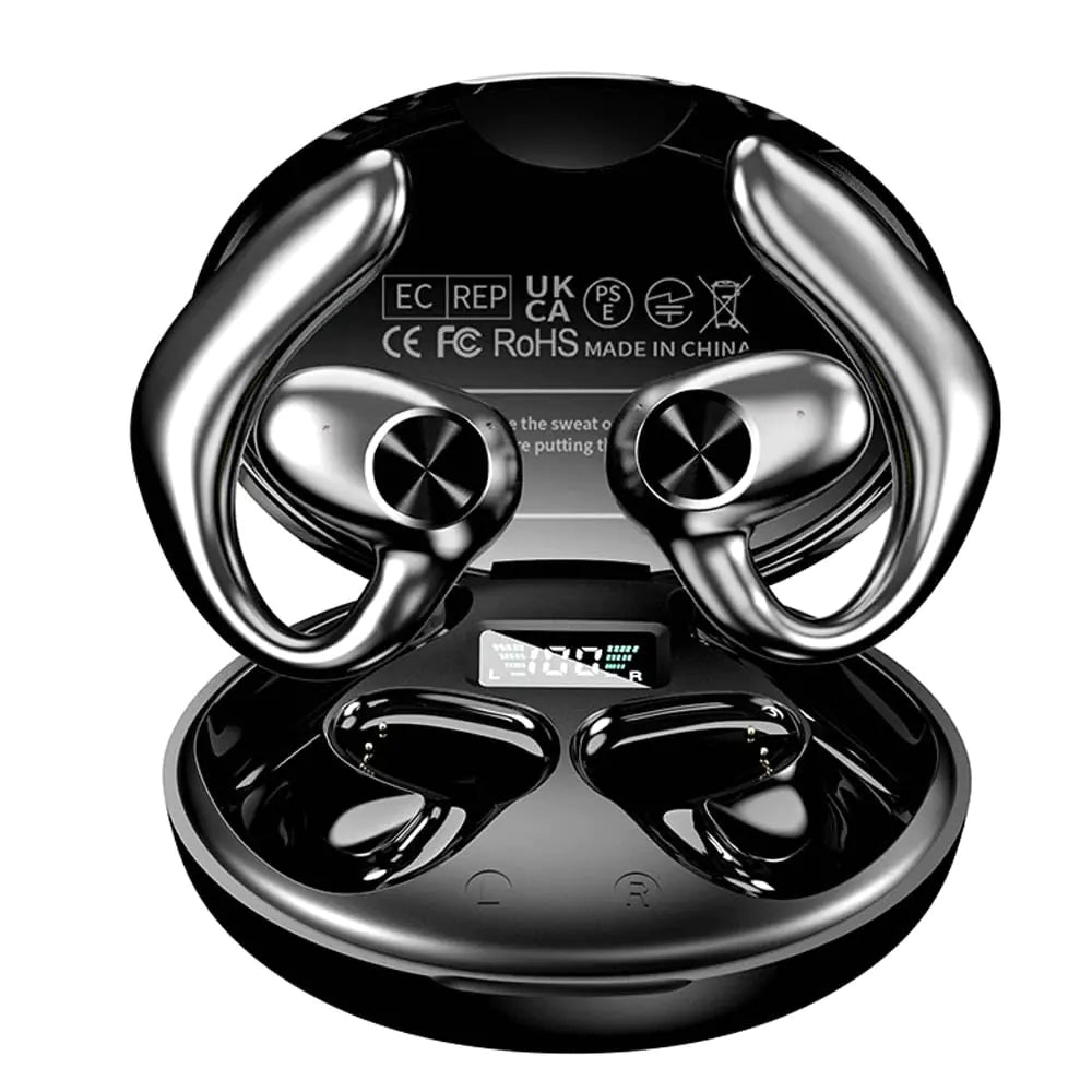 Fuixiut Open Ear Bluetooth Headphones Wireless Earbuds Bluetooth Headphones Wireless Headphones Bluetooth Earbuds Wireless Earphones Bluetooth Earphones(YYK770-Black)